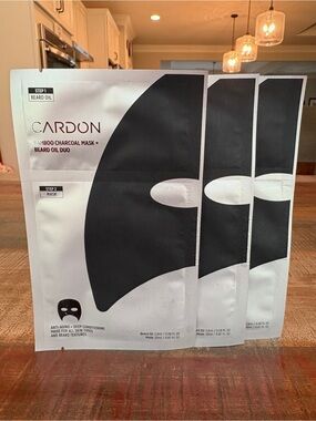 New CARDON Bamboo Charcoal MASK + BEARD OIL Duo x 3!